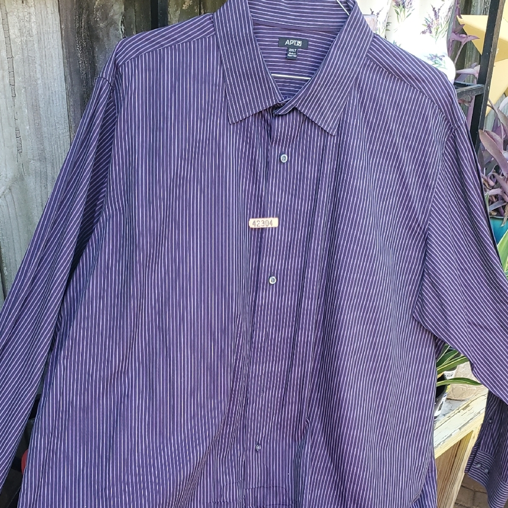 Apt. 9 Men's Casual Purple Button Down Shirt